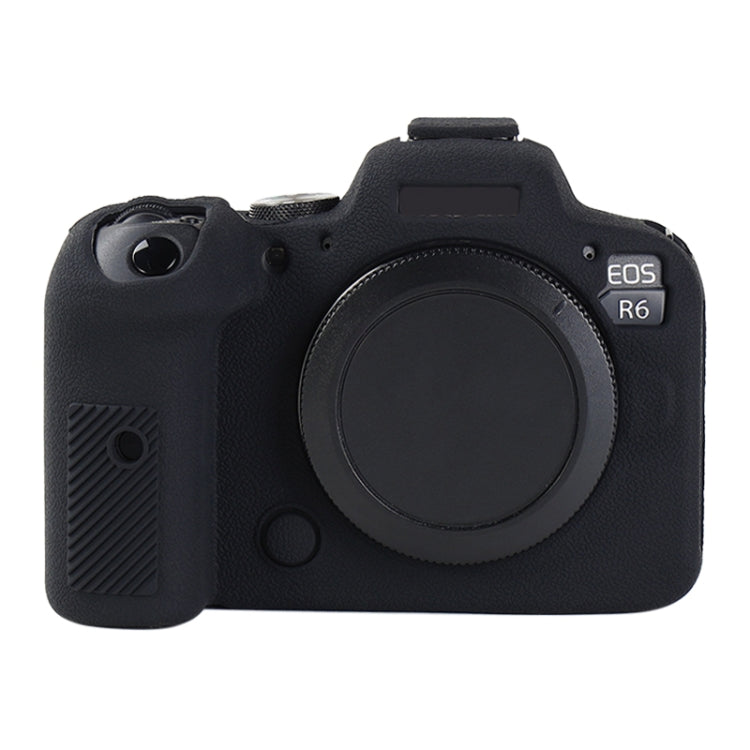 For Canon EOS R6 Mark II Litchi Texture Soft Silicone Protective Case(Black) - Protective Case by PMC Jewellery | Online Shopping South Africa | PMC Jewellery