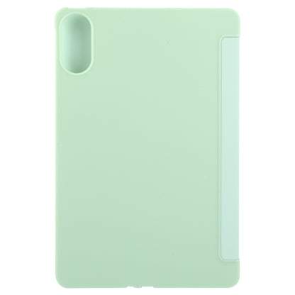 For Huawei MatePad SE 11 2024 Tri-fold Silicone Leather Tablet Case(Green) - Huawei by PMC Jewellery | Online Shopping South Africa | PMC Jewellery | Buy Now Pay Later Mobicred