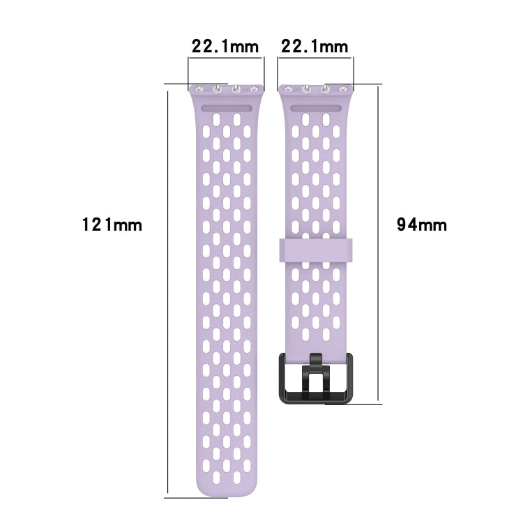 For Samsung Galaxy Fit 3 Hole Style Dual Buckle Silicone Watch Band(White) - Watch Bands by PMC TechLife | Online Shopping South Africa | PMC TechLife