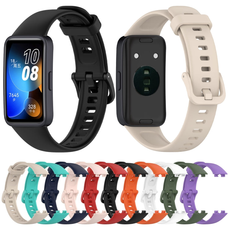 For Huawei Band 9 / 9 NFC Solid Color Colorful Buckle Silicone Watch Band(Black) - Watch Bands by PMC Jewellery | Online Shopping South Africa | PMC Jewellery