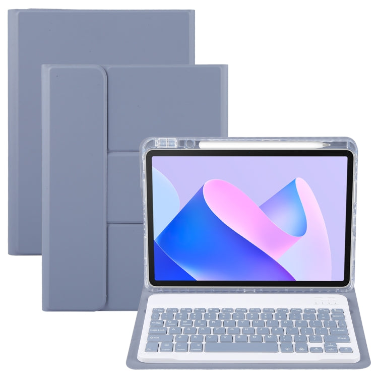 For Huawei MatePad 11 2023 / 2021 Square Button Backlight Bluetooth Keyboard Rotatable Holder Leather Case(Lavender Purple) - Huawei Keyboard by PMC TechLife | Online Shopping South Africa | PMC TechLife