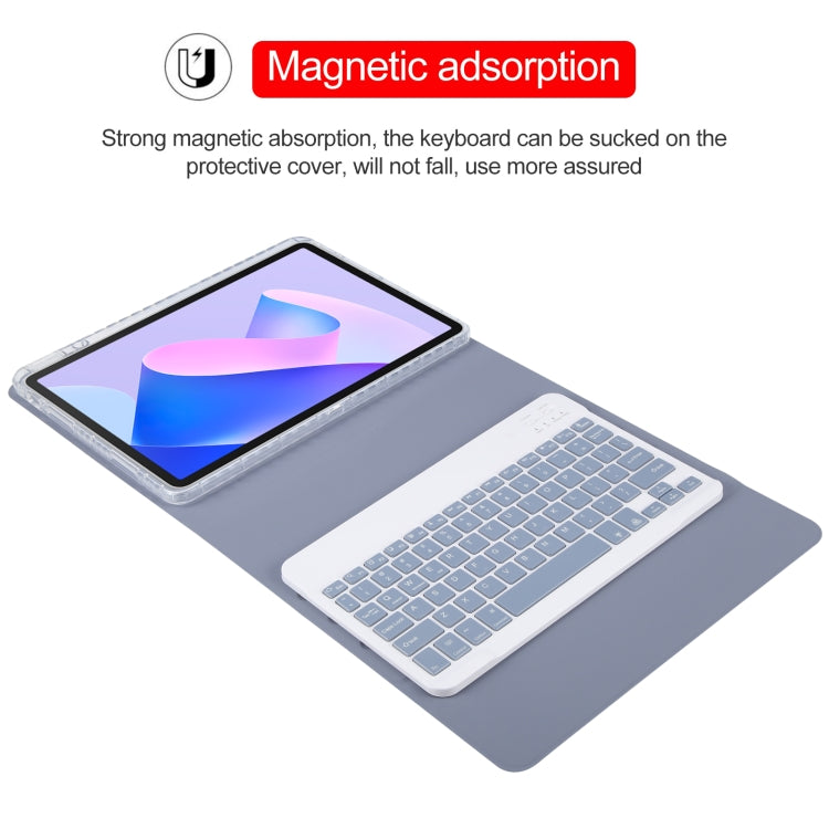 For Huawei MatePad 11 2023 / 2021 Square Button Backlight Bluetooth Keyboard Rotatable Holder Leather Case(Lavender Purple) - Huawei Keyboard by PMC TechLife | Online Shopping South Africa | PMC TechLife