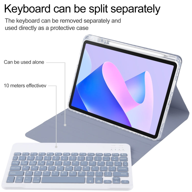For Huawei MatePad 11 2023 / 2021 Square Button Backlight Bluetooth Keyboard Rotatable Holder Leather Case(Lavender Purple) - Huawei Keyboard by PMC TechLife | Online Shopping South Africa | PMC TechLife