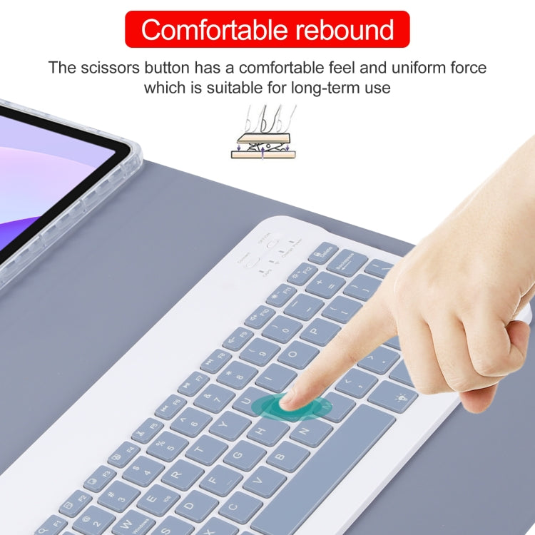 For Huawei MatePad 11 2023 / 2021 Square Button Backlight Bluetooth Keyboard Rotatable Holder Leather Case(Lavender Purple) - Huawei Keyboard by PMC TechLife | Online Shopping South Africa | PMC TechLife