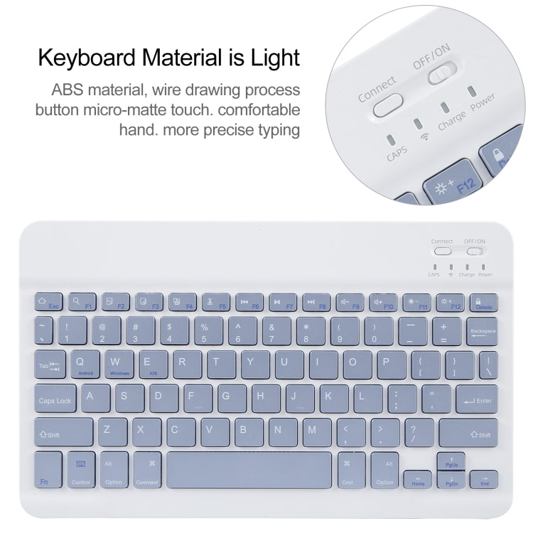 For Xiaomi Pad 6 Square Button Bluetooth Keyboard Rotatable Holder Leather Case(Lavender Purple) - Others Keyboard by PMC TechLife | Online Shopping South Africa | PMC TechLife