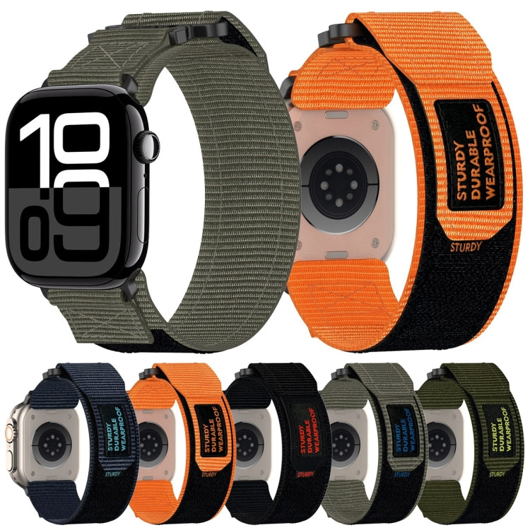 For Apple Watch Series 3 38mm Nylon Hook And Loop Fastener Watch Band(Black) - Watch Bands by PMC TechLife | Online Shopping South Africa | PMC TechLife | Buy Now Pay Later Mobicred