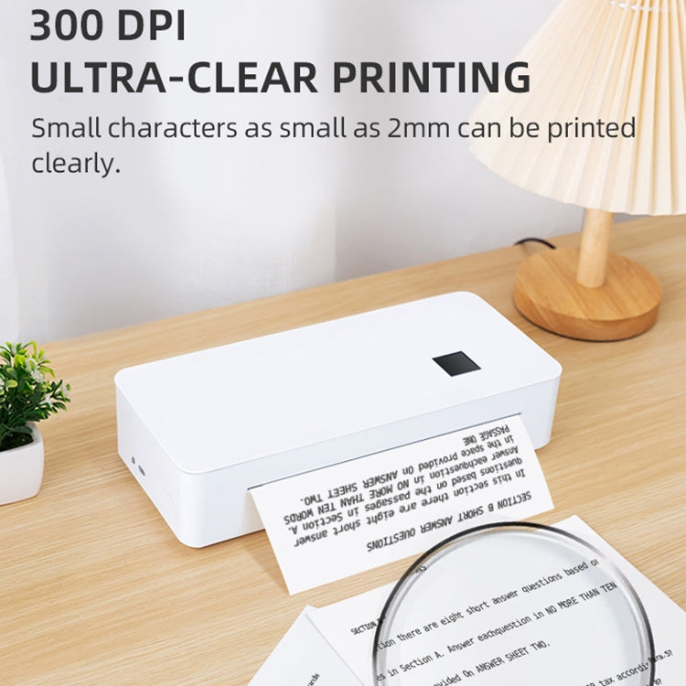 A4LE Portable Bluetooth HD Thermal Printer for Home Office Study(AU Plug) - Receipt Printers by PMC TechLife | Online Shopping South Africa | PMC TechLife | Buy Now Pay Later Mobicred