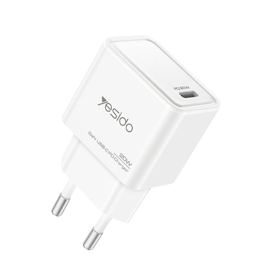 Yesido YC60 PD20W Single Port Type-C GaN Charger, EU Plug - USB Charger by Yesido | Online Shopping South Africa | PMC Jewellery | Buy Now Pay Later Mobicred