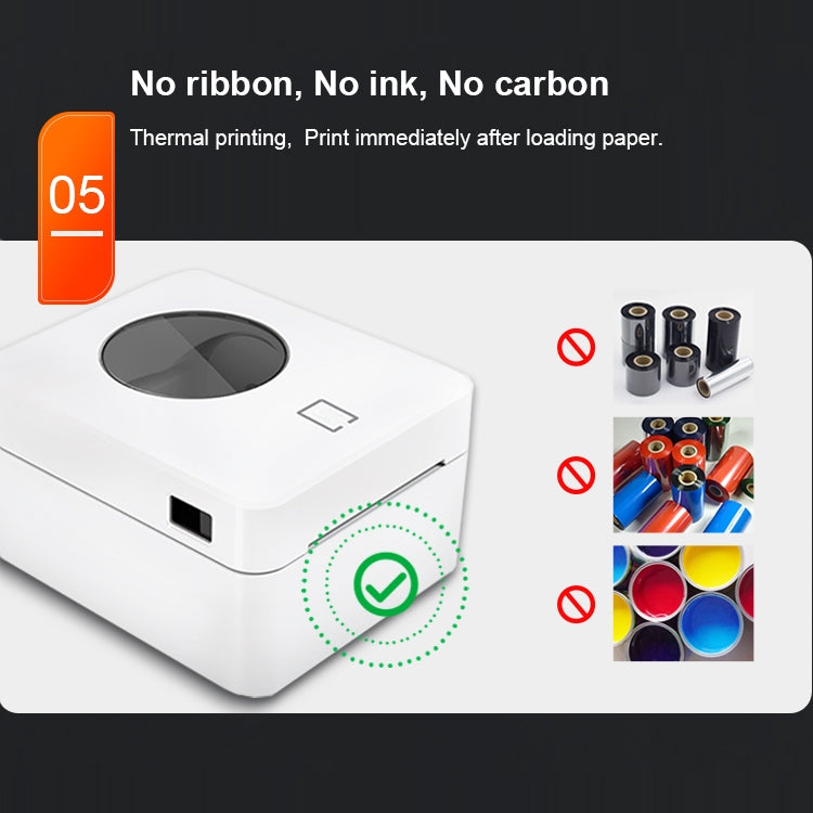 ZJ-9250 100x150mm USB Thermal Label Printer, Plug:UK Plug(White) - Printer by PMC TechLife | Online Shopping South Africa | PMC TechLife | Buy Now Pay Later Mobicred