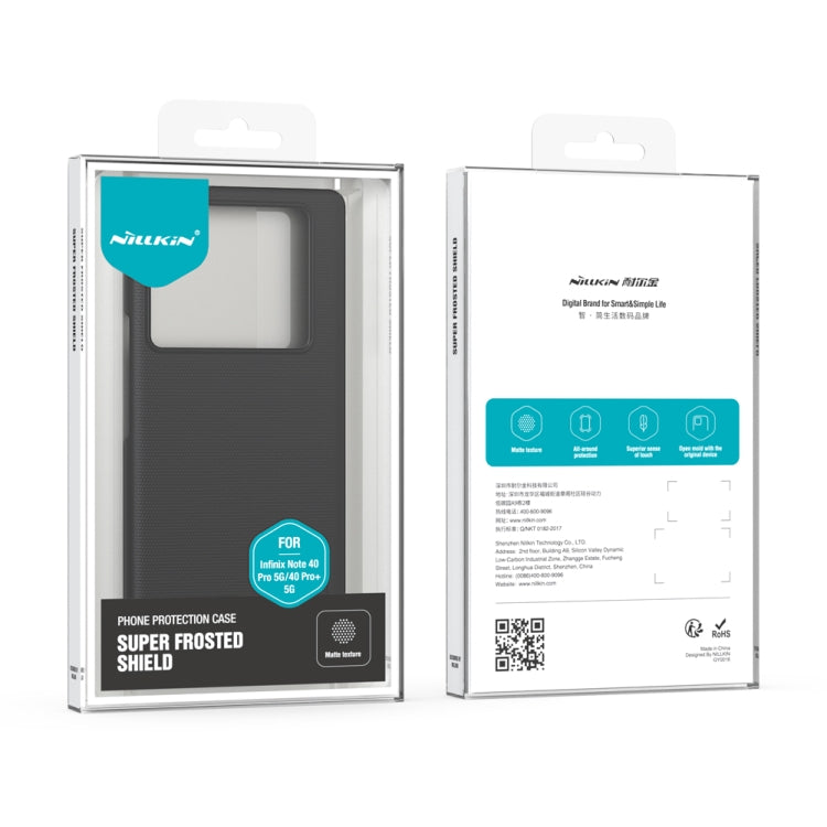 For Infinix Note 40 Pro+ 5G / 40 Pro 5G NILLKIN Frosted PC Phone Case(Black) - free shipping - PMC TechLife - Order now!