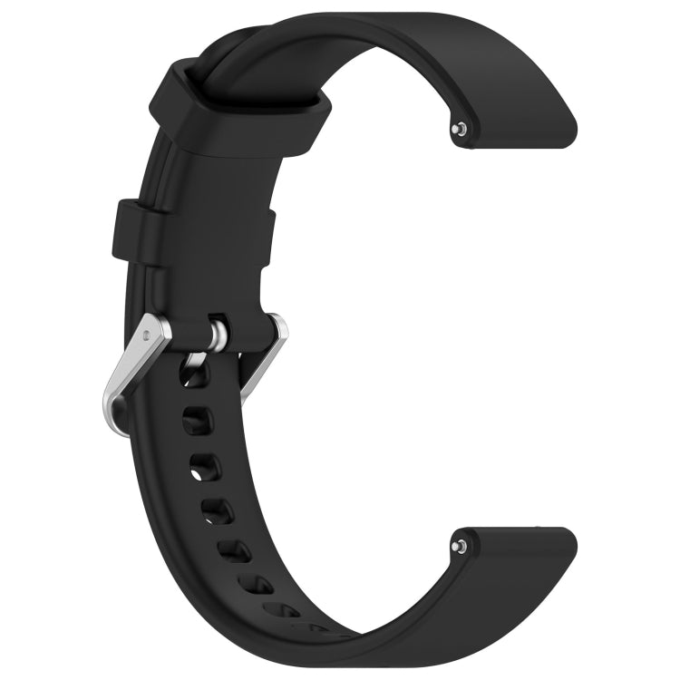 For Garmin Lily 2 14mm Silver Buckle Silicone Watch Band Wristband(Black) - Watch Bands by PMC Jewellery | Online Shopping South Africa | PMC Jewellery
