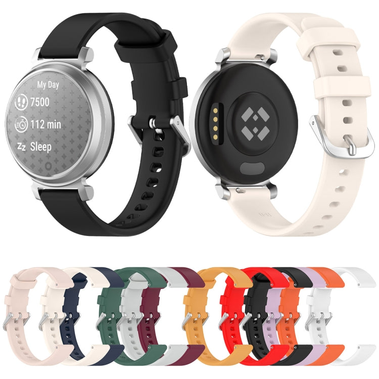 For Garmin Lily 2 14mm Silver Buckle Silicone Watch Band Wristband(Starlight) - Watch Bands by PMC TechLife | Online Shopping South Africa | PMC TechLife