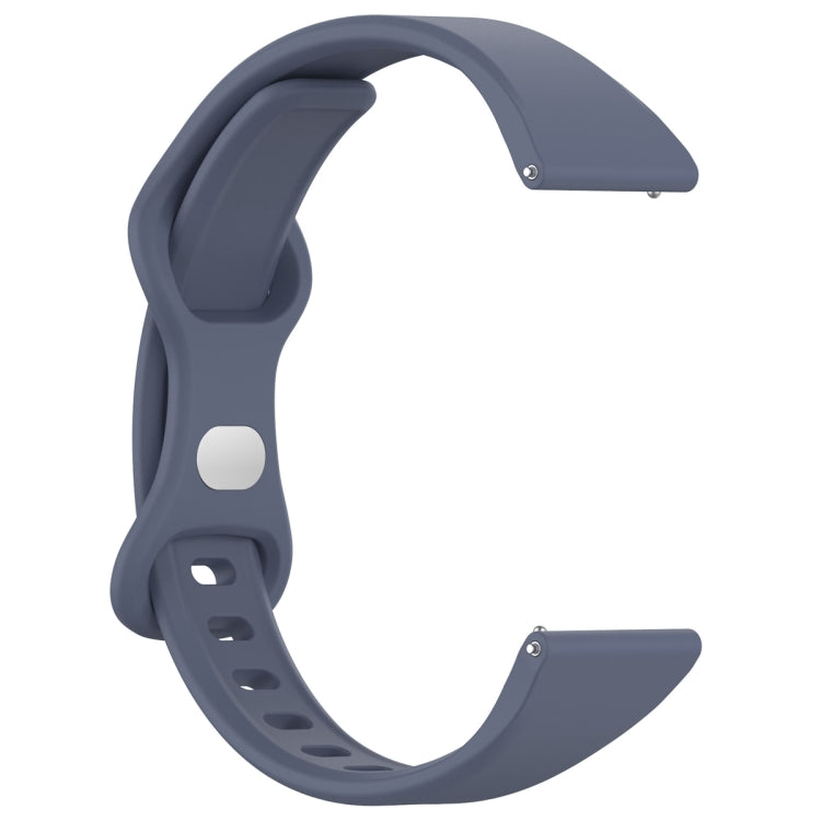 20mm Slim Reverse Buckle Silicone Watch Band(Blue Grey) - 20mm Bands by PMC TechLife | Online Shopping South Africa | PMC TechLife