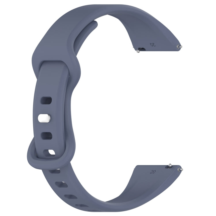 22mm Slim Reverse Buckle Silicone Watch Band(Blue Grey) - 22mm Bands by PMC TechLife | Online Shopping South Africa | PMC TechLife
