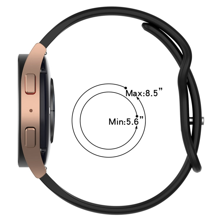 20mm Slim Reverse Buckle Silicone Watch Band(Black) - 20mm Bands by PMC TechLife | Online Shopping South Africa | PMC TechLife