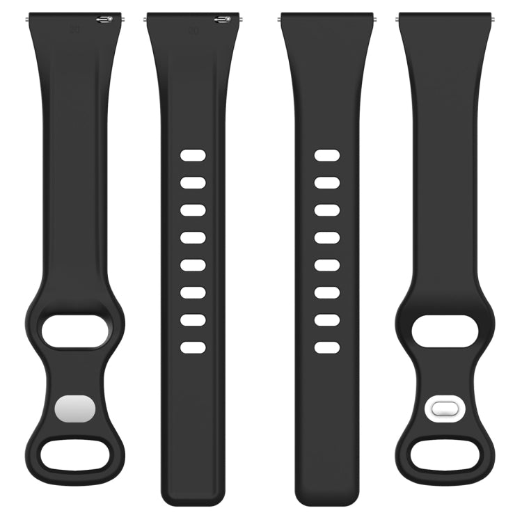 20mm Slim Reverse Buckle Silicone Watch Band(Black) - 20mm Bands by PMC TechLife | Online Shopping South Africa | PMC TechLife
