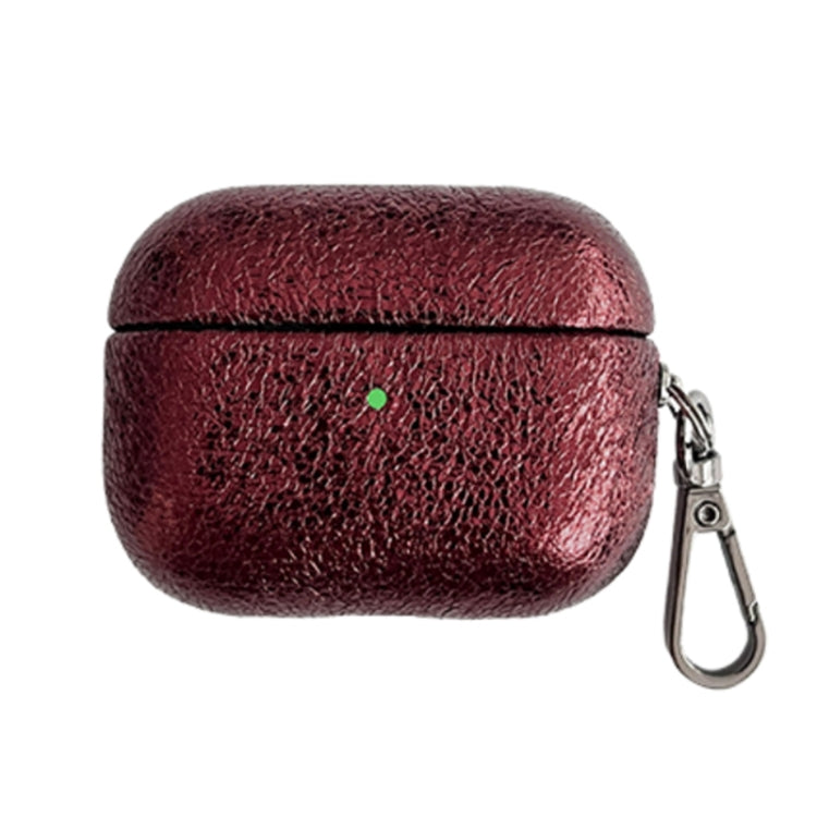 For AirPods 3 Burst Leather Texture Bluetooth Earphone Protective Case(Red) - For AirPods 3 by PMC Jewellery | Online Shopping South Africa | PMC Jewellery | Buy Now Pay Later Mobicred
