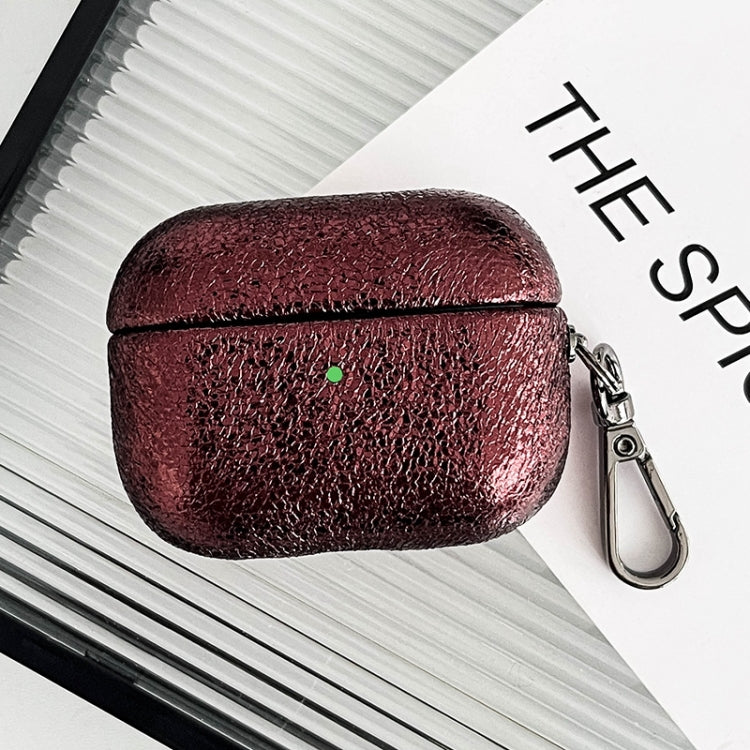 For AirPods Pro 2 Burst Leather Texture Bluetooth Earphone Protective Case(Red) - For AirPods Pro 2 by PMC Jewellery | Online Shopping South Africa | PMC Jewellery | Buy Now Pay Later Mobicred