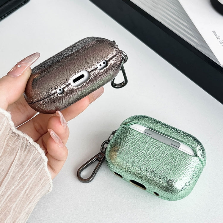 For AirPods Pro 2 Burst Leather Texture Bluetooth Earphone Protective Case(Green) - For AirPods Pro 2 by PMC Jewellery | Online Shopping South Africa | PMC Jewellery | Buy Now Pay Later Mobicred