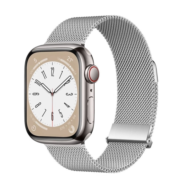 For Apple Watch Series 2 42mm ZGA Milanese Magnetic Metal Watch Band(Silver) - Watch Bands by ZGA | Online Shopping South Africa | PMC Jewellery | Buy Now Pay Later Mobicred