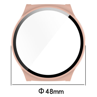 For Xiaomi Haylou Solar Lite R001 PC + Tempered Film Integrated Watch Protective Case(Transparent White) - Watch Cases by PMC Jewellery | Online Shopping South Africa | PMC Jewellery