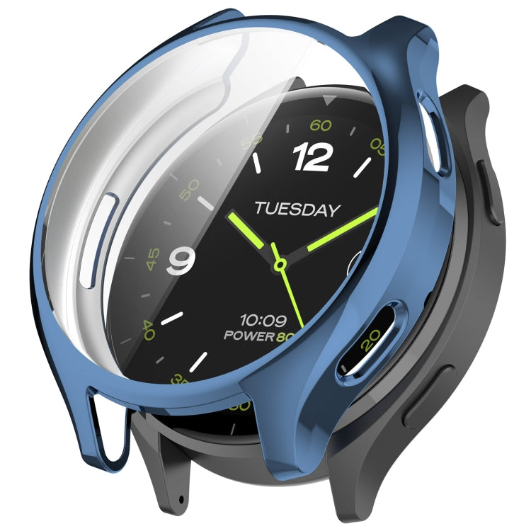 For Xiaomi Watch 2 Full Coverage TPU Electroplated Watch Protective Case(Blue) - Watch Cases by PMC TechLife | Online Shopping South Africa | PMC TechLife