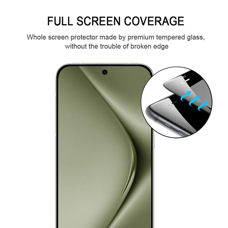 For Huawei Pura 70 Ultra Edge Glue 9H HD 3D Curved Edge Tempered Glass Film(Black) - Huawei Tempered Glass by PMC Jewellery | Online Shopping South Africa | PMC Jewellery | Buy Now Pay Later Mobicred