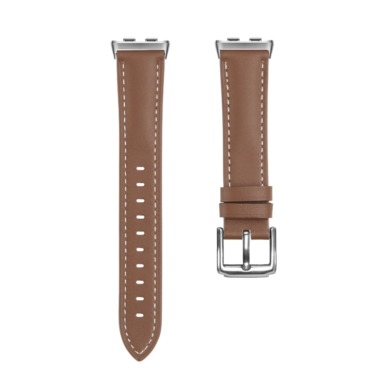 For Honor Band 9 Genuine Leather Watch Band(Brown) - Watch Bands by PMC Jewellery | Online Shopping South Africa | PMC Jewellery