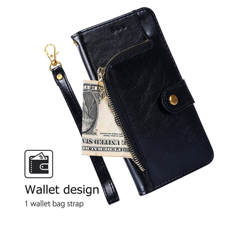 For Motorola Edge 5G 2024 Zipper Bag Leather Phone Case(Black) - Motorola Cases by PMC Jewellery | Online Shopping South Africa | PMC Jewellery | Buy Now Pay Later Mobicred