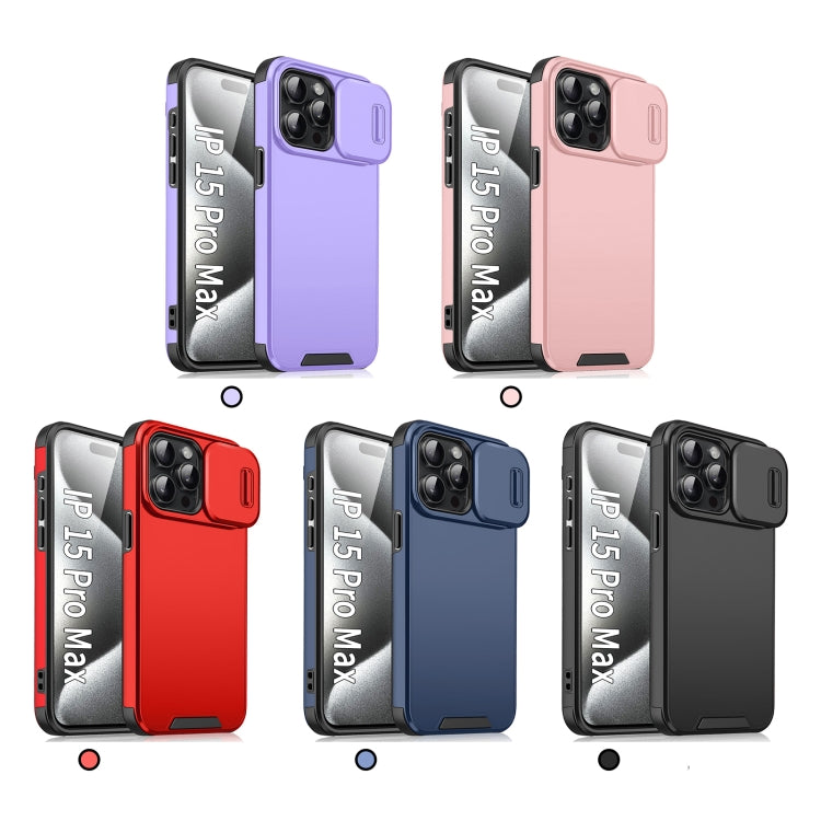 For iPhone 16 Pro Sliding Camshield TPU + PC Phone Case(Purple) - free shipping - PMC TechLife - Order now!