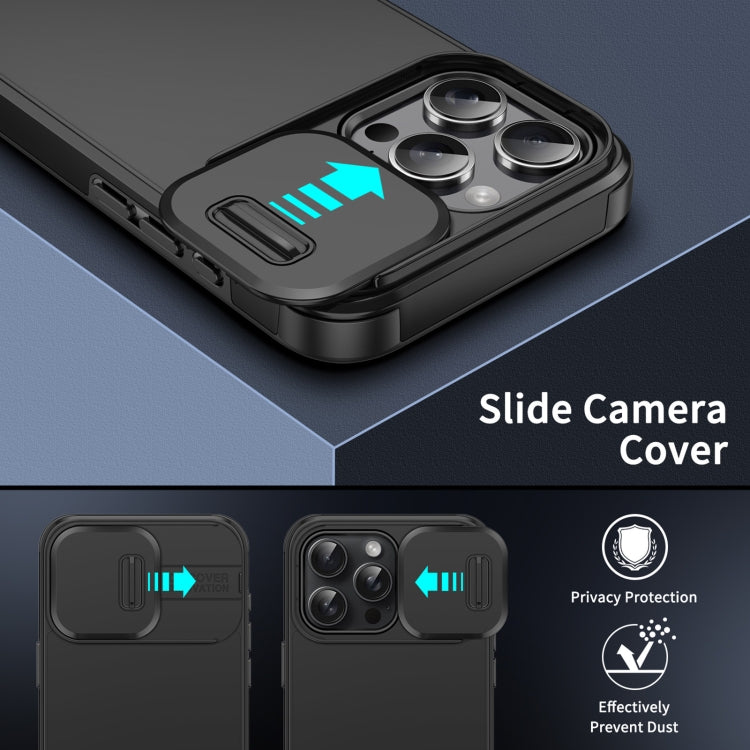 For iPhone 16 Plus Sliding Camshield TPU + PC Phone Case(Black) - iPhone 16 Plus Cases by PMC TechLife | Online Shopping South Africa | PMC TechLife | Buy Now Pay Later Mobicred