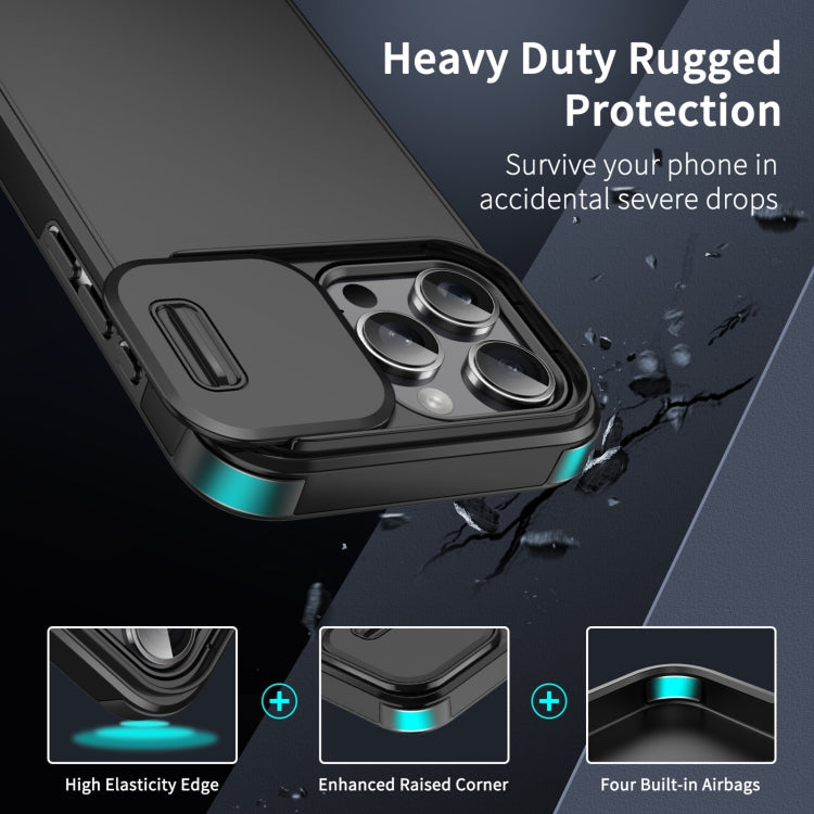 For iPhone 16 Sliding Camshield TPU + PC Phone Case(Purple) - iPhone 16 Cases by PMC TechLife | Online Shopping South Africa | PMC TechLife | Buy Now Pay Later Mobicred