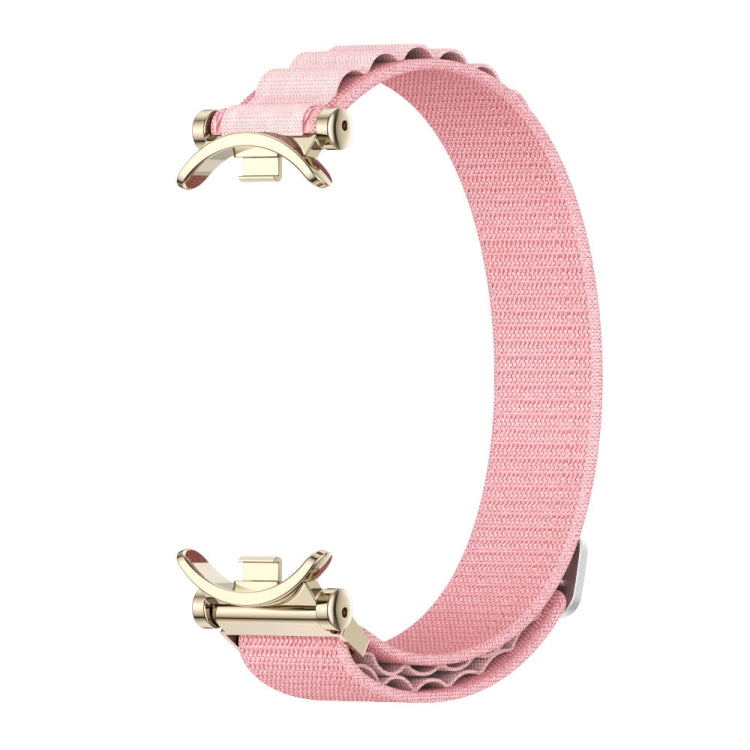 For Xiaomi Mi Band 8 Mijobs GT4 Nylon Breathable Watch Band(Pink Light Gold) - Watch Bands by MIJOBS | Online Shopping South Africa | PMC Jewellery