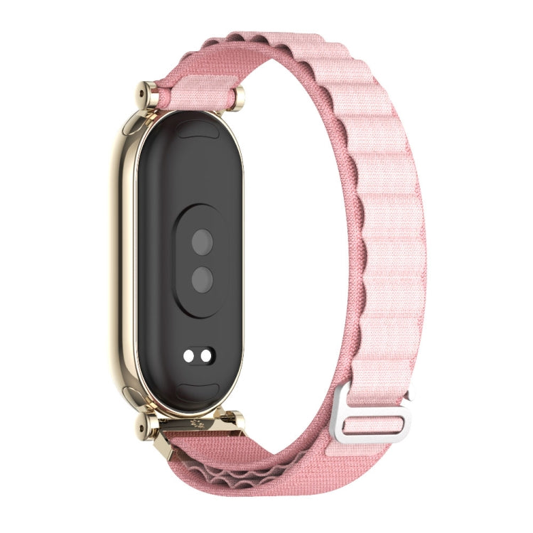 For Xiaomi Mi Band 8 Mijobs GT4 Nylon Breathable Watch Band(Pink Light Gold) - Watch Bands by MIJOBS | Online Shopping South Africa | PMC Jewellery