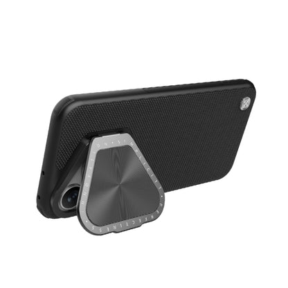 For Huawei Pura 70 Pro/70 Pro+ NILLKIN Textured Prop Magnetic Lens Protection Holder Nylon Phone Case(Black) - Huawei Cases by NILLKIN | Online Shopping South Africa | PMC Jewellery | Buy Now Pay Later Mobicred