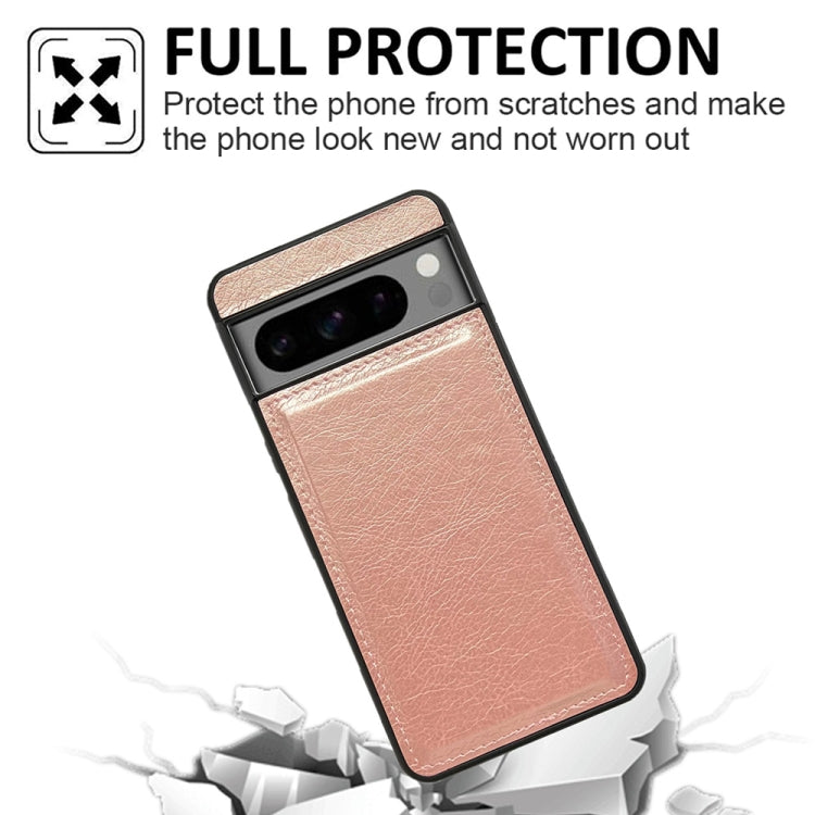 For Google Pixel 9 / Pixel 9 Pro Cowhide Texture Back Cover Phone Case(Rose Gold) - Google Cases by PMC TechLife | Online Shopping South Africa | PMC TechLife | Buy Now Pay Later Mobicred