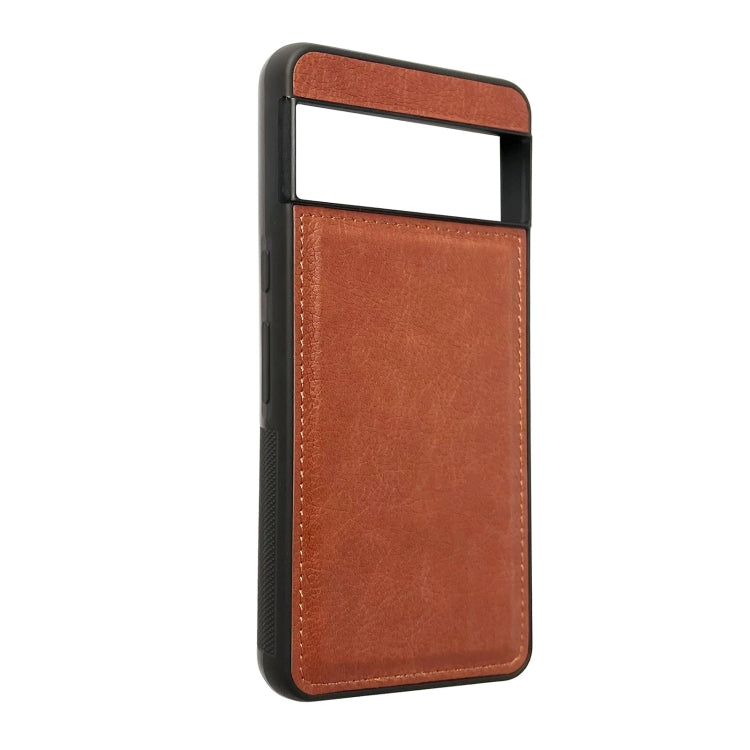 For Google Pixel 9 / Pixel 9 Pro Cowhide Texture Back Cover Phone Case(Brown) - Google Cases by PMC TechLife | Online Shopping South Africa | PMC TechLife | Buy Now Pay Later Mobicred