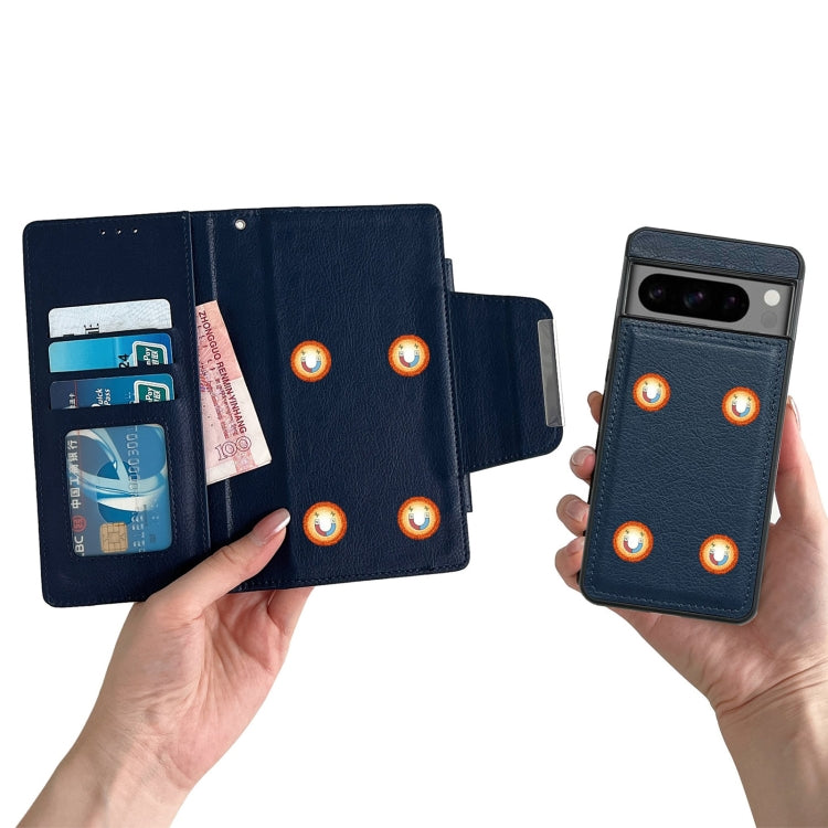 For Google Pixel 9 / Pixel 9 Pro Multifunctional 7-Card Wallet Leather Phone Case(Royal Blue) - Google Cases by PMC TechLife | Online Shopping South Africa | PMC TechLife | Buy Now Pay Later Mobicred