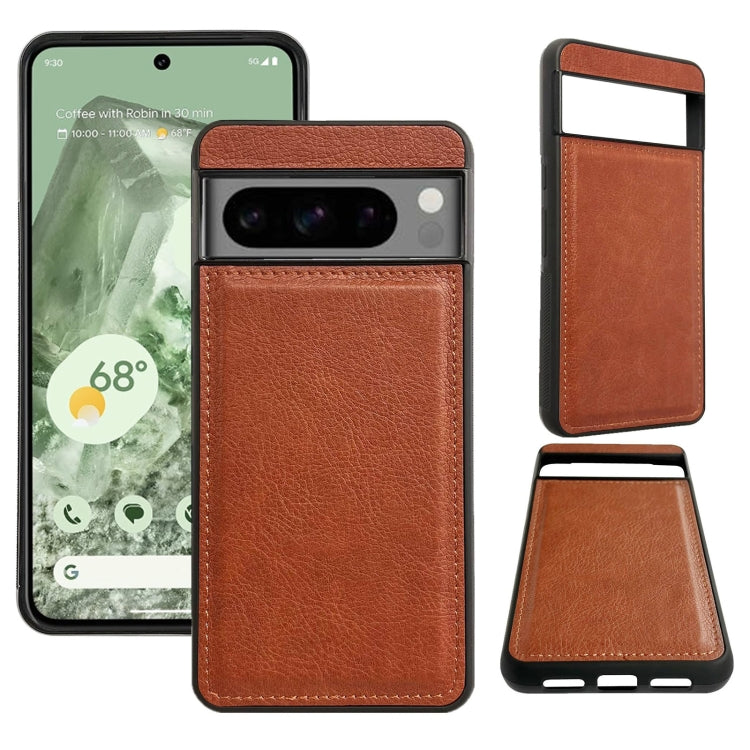 For Google Pixel 8a Multifunctional 7-Card Wallet Leather Phone Case(Brown) - Google Cases by PMC TechLife | Online Shopping South Africa | PMC TechLife | Buy Now Pay Later Mobicred