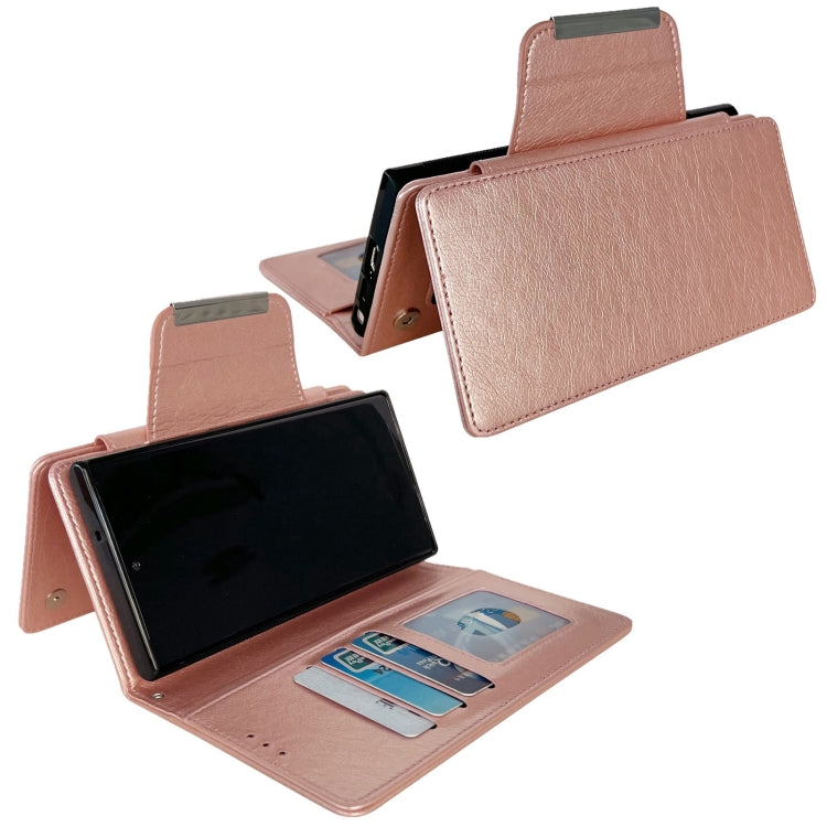 For Google Pixel 8 Multifunctional 7-Card Wallet Leather Phone Case(Rose Gold) - Google Cases by PMC TechLife | Online Shopping South Africa | PMC TechLife | Buy Now Pay Later Mobicred