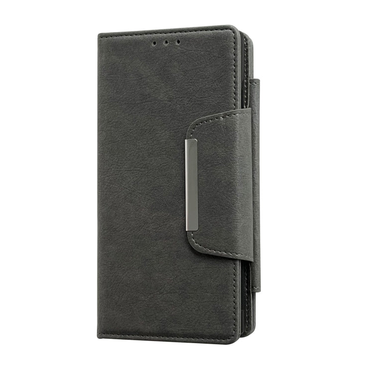 For Google Pixel 7 Pro Multifunctional 7-Card Wallet Leather Phone Case(Grey) - Google Cases by PMC TechLife | Online Shopping South Africa | PMC TechLife | Buy Now Pay Later Mobicred