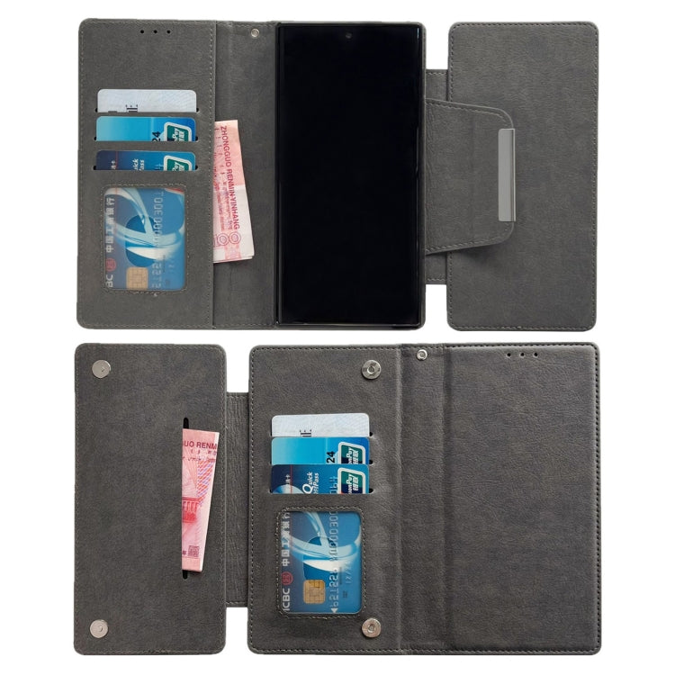 For Google Pixel 7 Multifunctional 7-Card Wallet Leather Phone Case(Grey) - Google Cases by PMC TechLife | Online Shopping South Africa | PMC TechLife | Buy Now Pay Later Mobicred