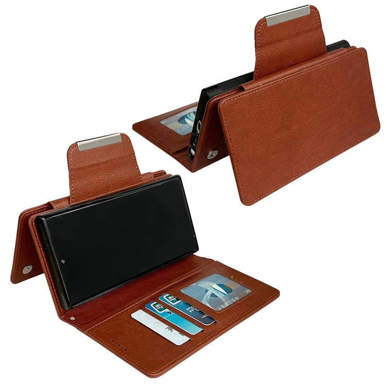 For Google Pixel 7 Multifunctional 7-Card Wallet Leather Phone Case(Brown) - Google Cases by PMC TechLife | Online Shopping South Africa | PMC TechLife | Buy Now Pay Later Mobicred