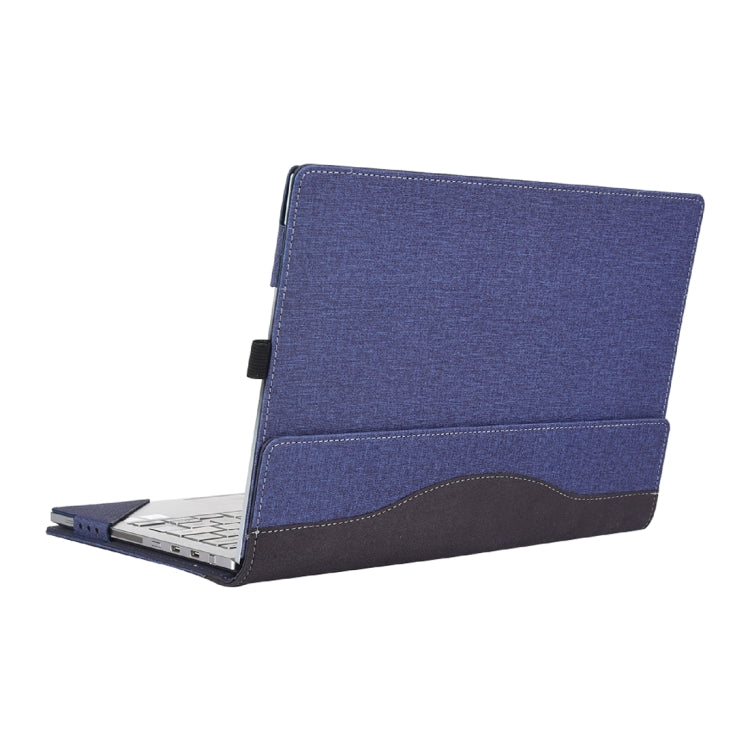 For Microsoft Surface Laptop 6 13.5 inch Cloth Texture Laptop Leather Case With Stand Function(Blue) - 13.3 inch by PMC Jewellery | Online Shopping South Africa | PMC Jewellery | Buy Now Pay Later Mobicred