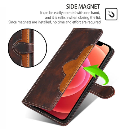 For Motorola Edge 5G 2024 Skin Feel Magnetic Buckle Leather Phone Case(Brown) - Motorola Cases by PMC Jewellery | Online Shopping South Africa | PMC Jewellery | Buy Now Pay Later Mobicred