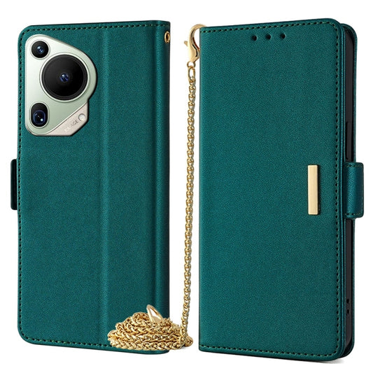 For Huawei Pura 70 Ultra 5G Crossbody Chain Leather Phone Case(Green) - Huawei Cases by PMC Jewellery | Online Shopping South Africa | PMC Jewellery | Buy Now Pay Later Mobicred