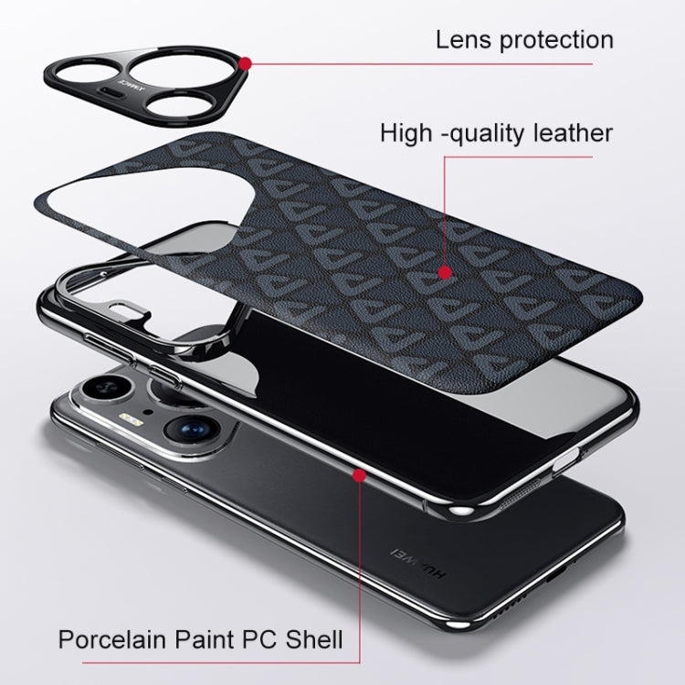 For Huawei Pura 70 Ultra Plain Leather PC Phone Case(Silver) - Huawei Cases by PMC Jewellery | Online Shopping South Africa | PMC Jewellery | Buy Now Pay Later Mobicred