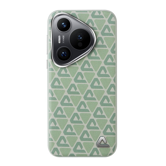 For Huawei Pura 70 Plain Leather Printed Cooling Phone Case(Green) - Huawei Cases by PMC Jewellery | Online Shopping South Africa | PMC Jewellery | Buy Now Pay Later Mobicred