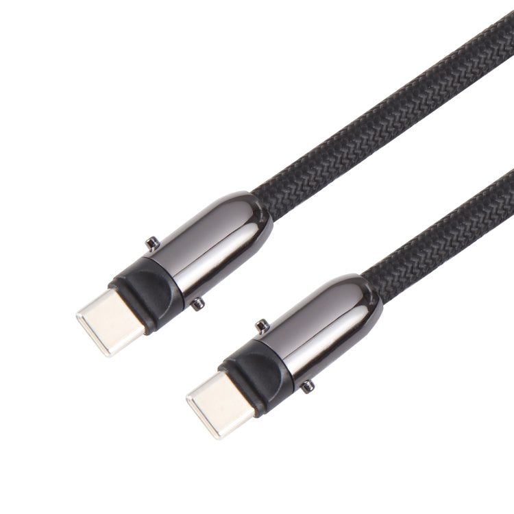 Type-C to Type-C Braid Data Cable Phone Anti-lost Crossbody Lanyard, Length: 1.2m(Black) - USB-C & Type-C Cable by PMc TechLife | Online Shopping South Africa | PMc TechLife | Buy Now Pay Later Mobicred