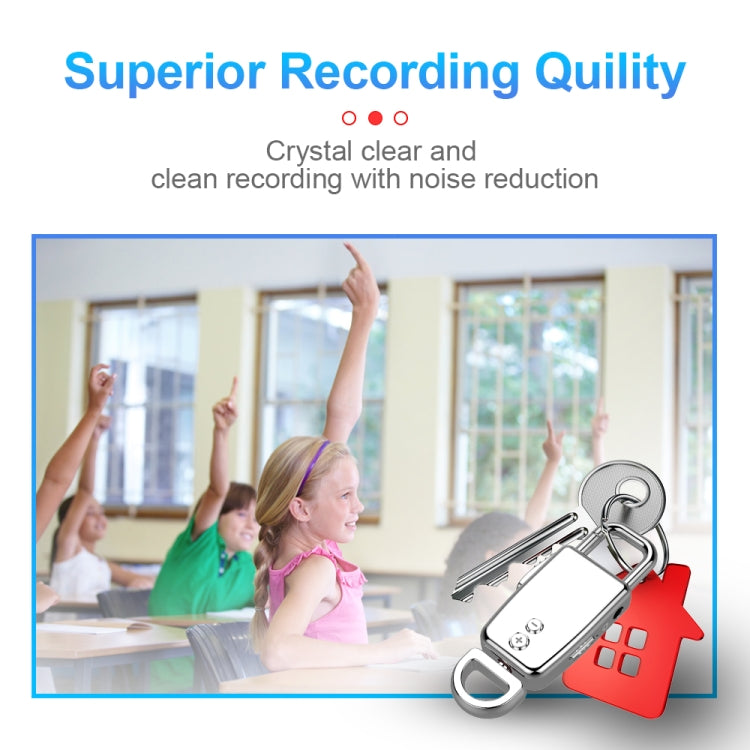 JNN S20 Zinc Alloy Keychain Voice Recorder, Memory:4GB(Black) - Other Style by JNN | Online Shopping South Africa | PMC TechLife | Buy Now Pay Later Mobicred